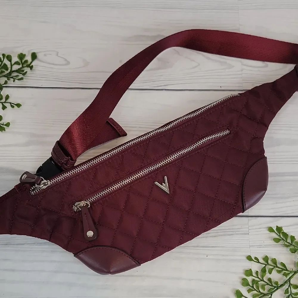 Vanessa Williams Quilted Burgundy Waist Bag